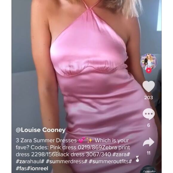 Zara Pink Satin Halter Neck Dress NWT Size L - Picture 2 of 11